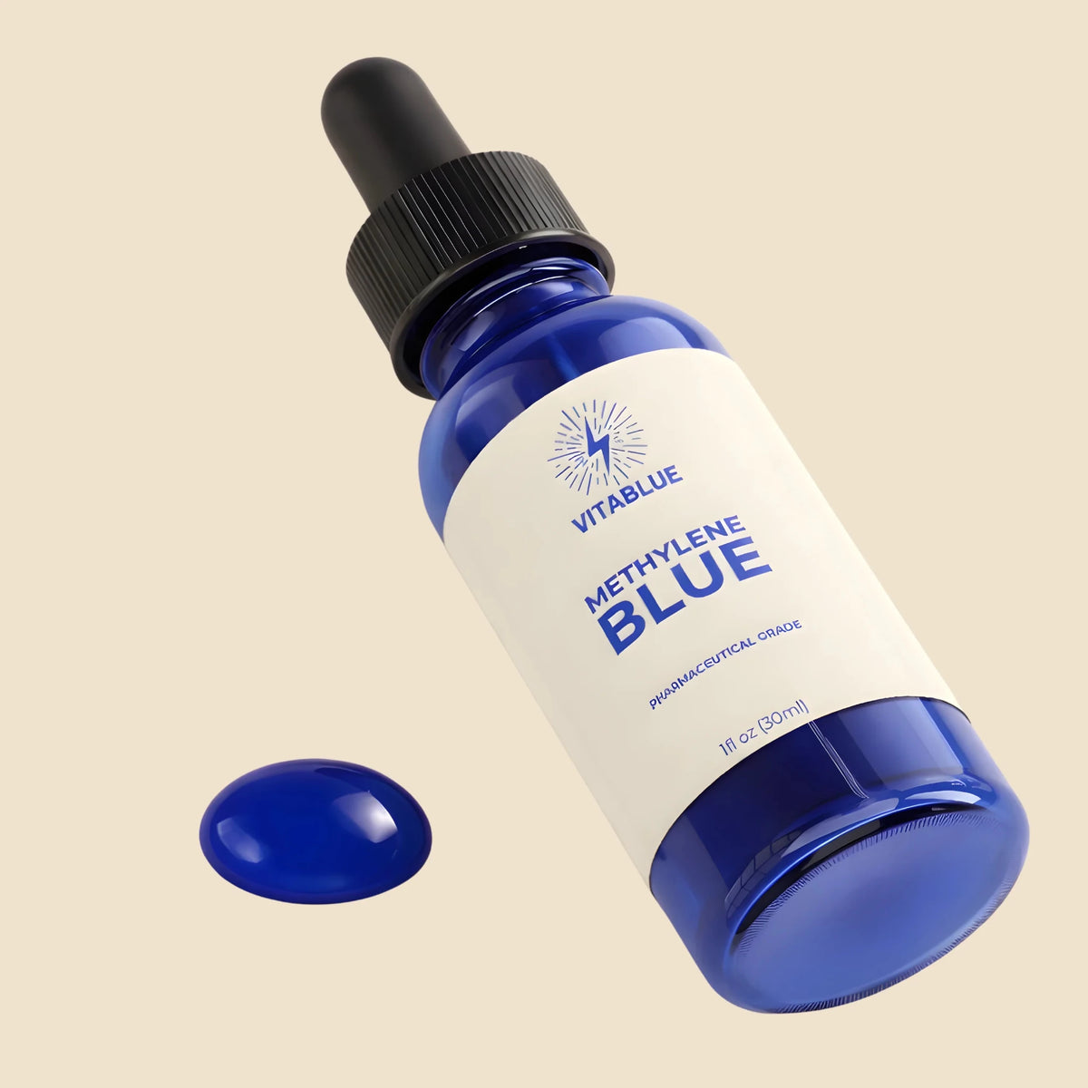 Vitablue methylene blue dropper with drop