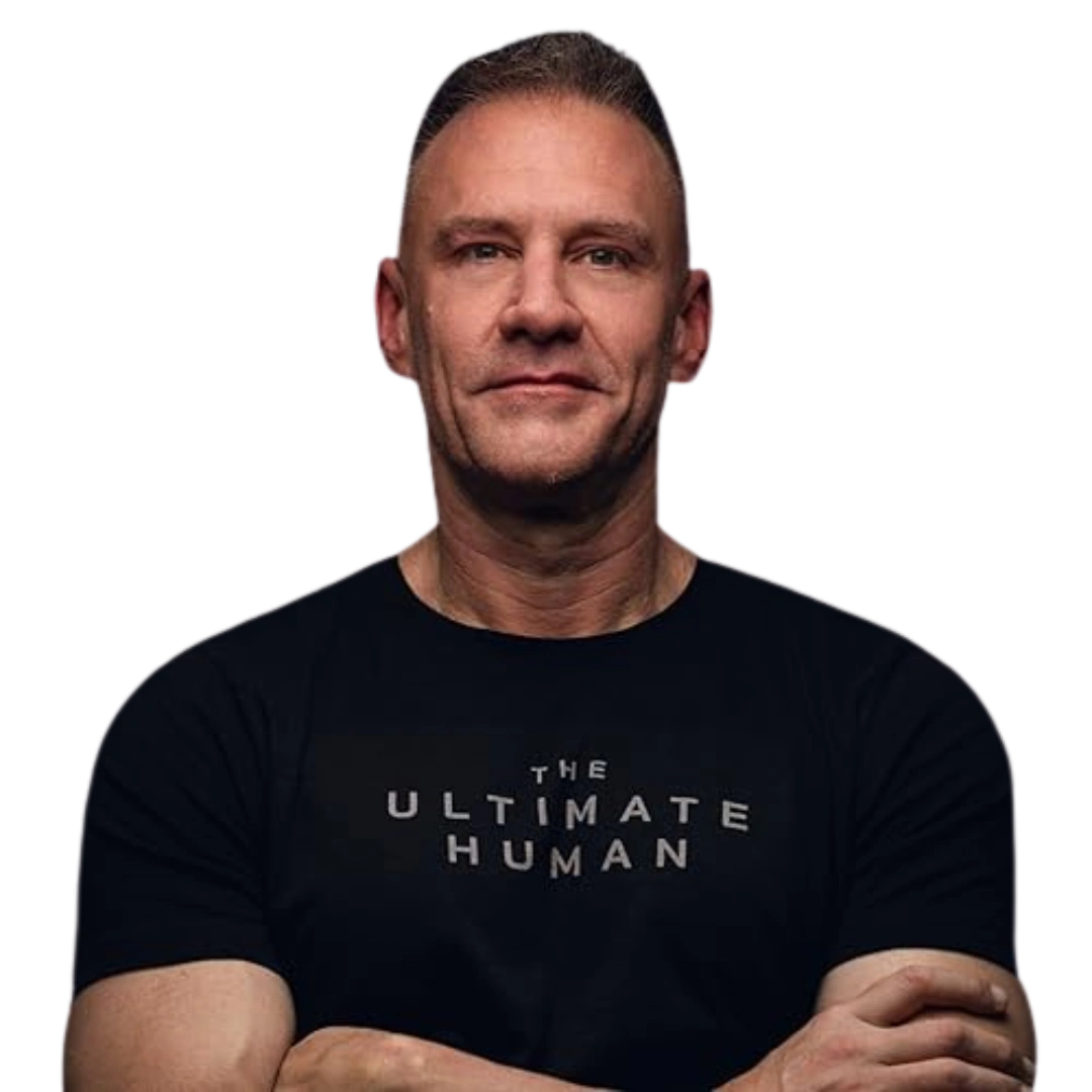 Confident middle-aged man representing human optimization, oxygen therapy, and longevity-based performance health